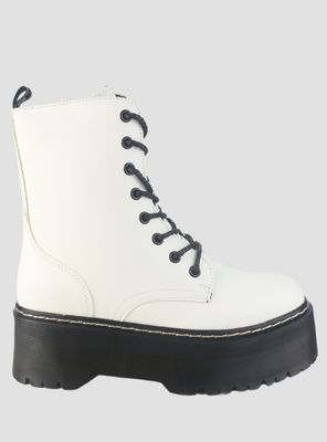 Botin Chalada Mujer Poolh-9 Blanco Plataforma