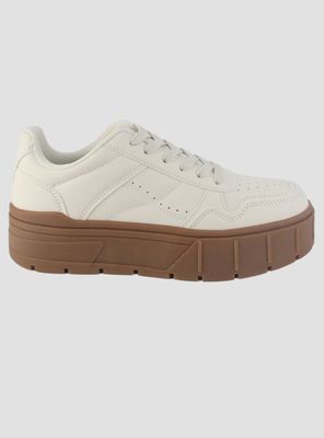 Zapatilla Chalada Mujer Troya-4 Beige Urbano