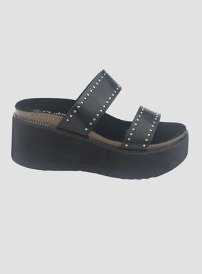 Sandalia Chalada Mujer Viru-30 Negro Plataforma