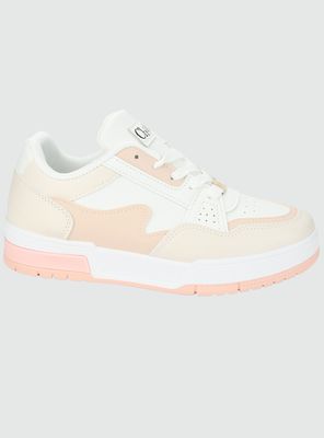 Zapatilla Chalada Mujer Joker-1 Blanco Rosado Urbano