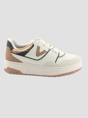 Zapatilla Via Marte Mujer 042-004-06 Beige Casual