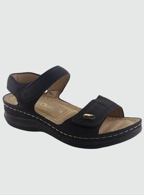 Sandalia Chalada Mujer Kon-15 Negro Comfort