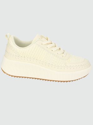 Zapatilla Chalada Mujer Iver-10 Beige Urbano