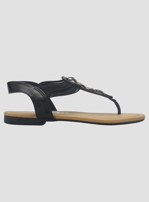 Sandalia Chalada Mujer Call-2 Negro Plano