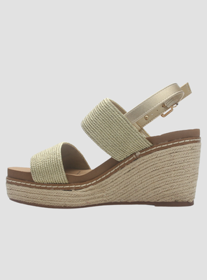 Imagen 2 del producto Sandalia de mujer Dorada Casual Chalada Polefom-1