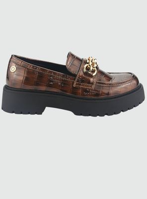 Mocasin Chalada Mujer Lenin-1 Café Casual