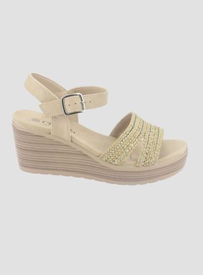 Sandalia Chalada Mujer Pady-2 Beige Plataforma