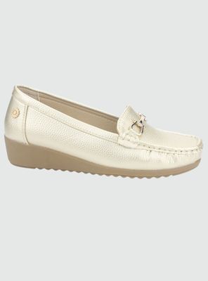 Mocasin Chalada Mujer Malu-2 Dorado Casual