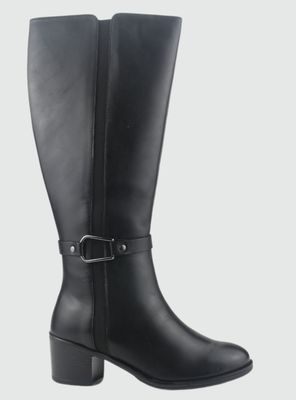 Bota de Cuero Mujer Casual Negro Palena
