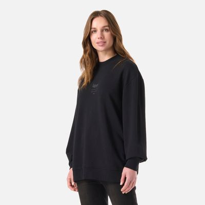 Imagen 2 del producto Polerón Mujer Ulmo Light Mid Point Crewneck Sweatshirt Negro Lippi V26