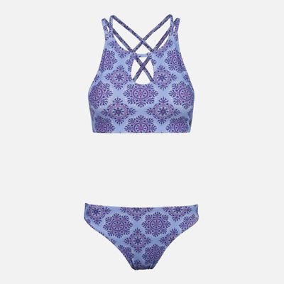 Traje de Baño Mujer Fondo de Bikini Full Print Lila Haka Honu