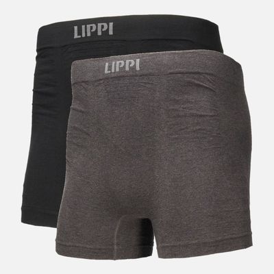 Ropa Interior Hombre Pack Skintec Seamless Boxer Negro y Gris Oscuro Lippi