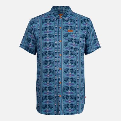 Camisa Hombre Good Karma Full Print Celeste Haka Honu