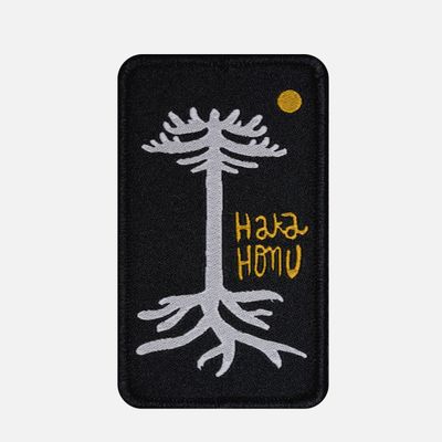 Parche Unisex Woven Patch Haka Honu Negro / Blanco Haka Honu V26