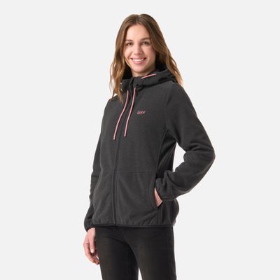 Imagen 2 del producto Polar Mujer Stripes Nano-F Full Zip Hoody Negro Lippi V26