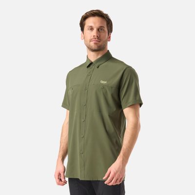 Imagen 2 del producto Camisa Hombre Wallace Short Sleeve Q-Dry Shirt Verde Musgo Lippi V26