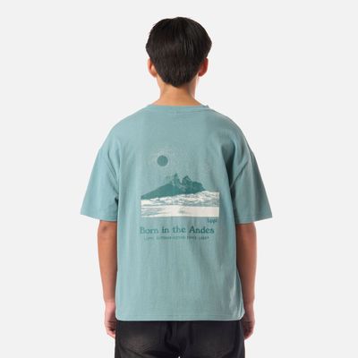 Imagen 2 del producto Polera Teen Boy Mountain Trip Oversize T-Shirt Turquesa Lippi V26