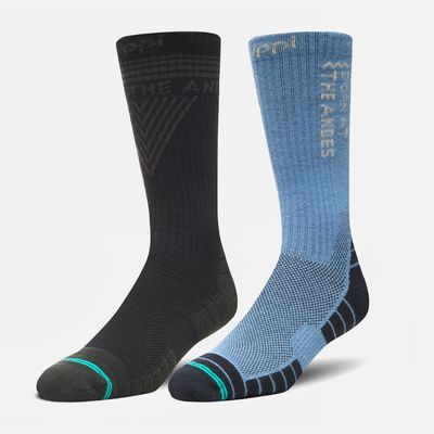 Calcetin Hombre Duo Trekking Light Negro/Azul Piedra Lippi