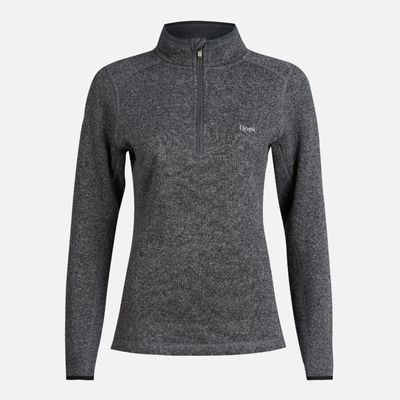 Poleron Mujer Coronado Blend-pro Jacket 1/4 Zip Melange Negro Lippi