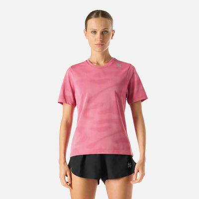 Polera manga corta running sin costuras mujer Built To Move