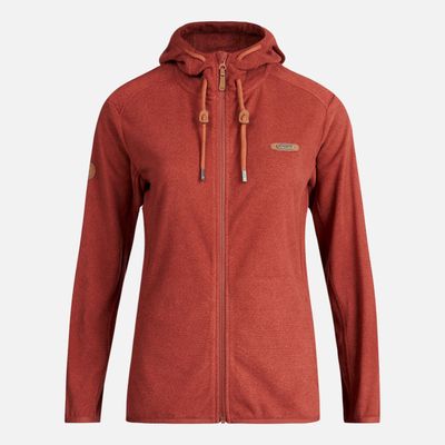 Poleron Teen Girl Stripes Nano-F Full Zip Hoody Terracota Lippi I24