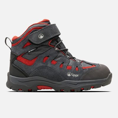 Botín Hombre Puelo Cs Hi Velcro Gris Medio / Rojo Oscuro Lippi V26