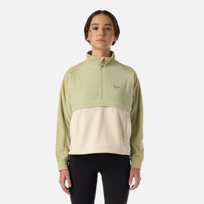 Polar Teen Girl Fireplace 1/4 Zip Sweatshirt Verde manzana Lippi V26