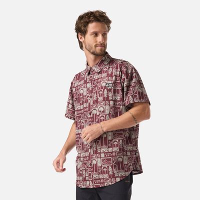 Imagen 2 del producto Camisa Hombre Cumbre Manga Corta Print Burdeo Haka Honu V26