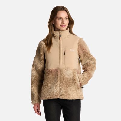 Polar Mujer Glaciar Sherpa-pro Jacket Print Caqui Lippi I25