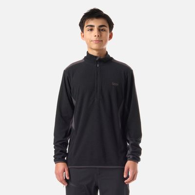 Polerón Teen Boy Mild Nano-F 1/4 Zip Negro Lippi V26