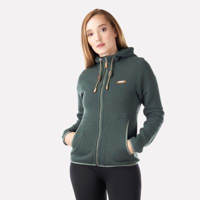 Imagen 2 del producto Polar Mujer Alamo Blend-Pro Hoody Jacket Verde Grisaceo Lippi V23