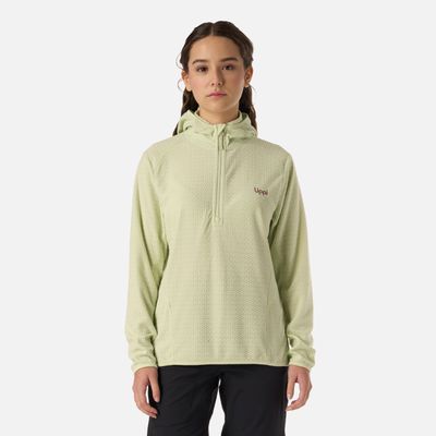 Polerón Teen Girl Mild Nano-F 1/4 Zip Hoody Gris / Verde Lippi V26