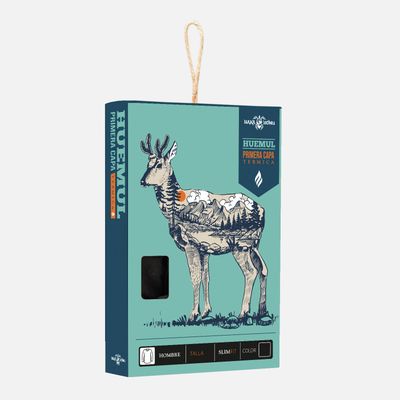 Imagen 2 del producto Primera Capa Hombre Huemul Top Negro Haka Honu I25