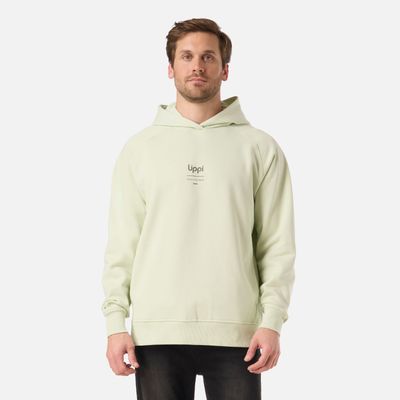 Polerón Hombre Ulmo Hoody Sweatshirt Gris Claro / Verde Agua Lippi V26
