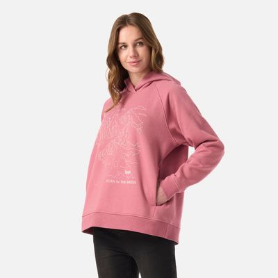 Imagen 2 del producto Polerón Mujer Insigne Hoody Sweatshirt Front Print Rosa Lippi V26