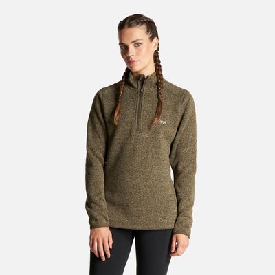 Imagen 2 del producto Poleron Mujer Coronado Blend-pro Jacket 1/4 Zip Melange Verde Oscuro Lippi