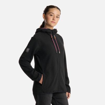 Imagen 2 del producto Polerón Teen Girl Stripes Nano-F Full Zip Negro Lippi I25