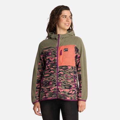 Polerón Mujer Leñera Print Verde Oliva Haka Honu I25