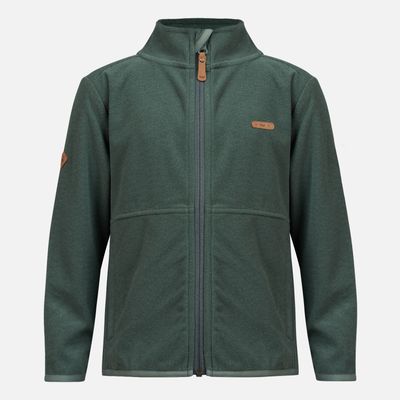 Poleron Niña Stripes Nano-F Full Zip Verde Grisaceo Lippi