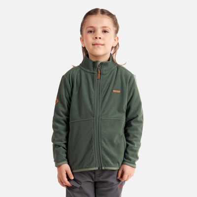 Imagen 2 del producto Poleron Niña Stripes Nano-F Full Zip Verde Grisaceo Lippi