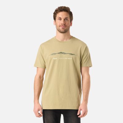 Polera Hombre Logo Lippi Front Print T-Shirt Verde Oliva Lippi V26