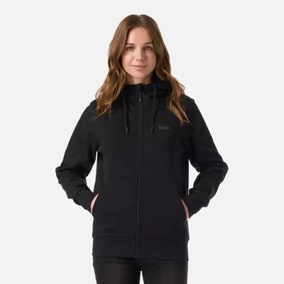 Polerón Mujer Ulmo Light Full Zip Hoody Sweatshirt Negro Lippi V26