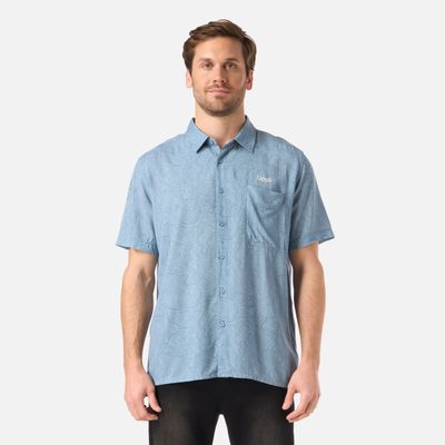 Camisa Hombre SeaSide Short Sleeve Shirt Print Azul Piedra Lippi V26
