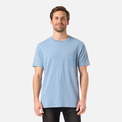 Polera Hombre Ulmo Pocket T-Shirt Azul Piedra Lippi V26