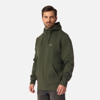 Imagen 2 del producto Polerón Hombre Ulmo Full Zip Hoody Sweatshirt Verde Militar Lippi I26