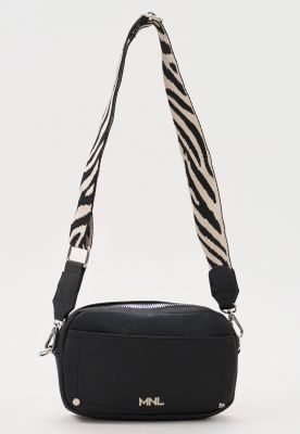 Bandolera Mujer Ecocuero Color Negro Corona