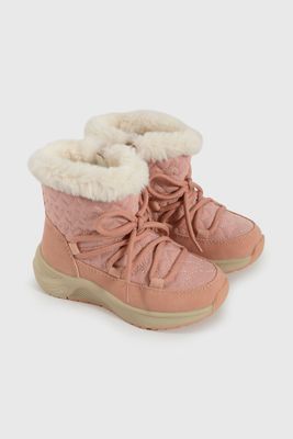 Bootie Caminante de Niña con Cierre Caña Media Rosado