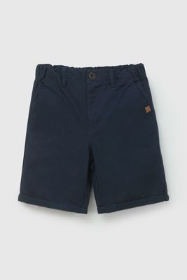 Bermuda Gabardina Azul De Niño BDGB0151V26