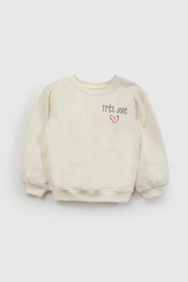 Imagen 1 del producto Polerón Blanco Manga Recogido De Niña PLPO3478V26