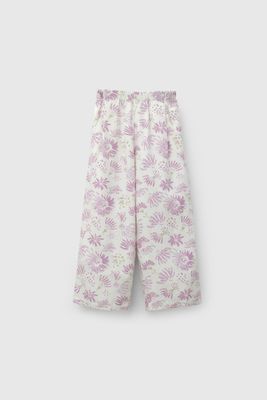 Imagen 2 del producto Pantalón Flores Morado De Niña PTVL0218V26